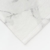 Eleganter Monogram-Foto-Marmor Fleecedecke (Ecke)