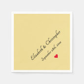 Eleganter Monogram Imitats Gold Wedding Party Cock Serviette (Vorderseite)