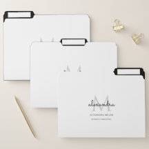 Eleganter Monogram Name Moderne Schwarz und Weiß