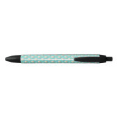 Eleganter Monogram Pen mit Aquamariner Perlgestalt Kugelschreiber (Rückseite)