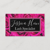 Eleganter Monogram Rose Salon Visitenkarte (Vorderseite)