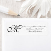 Eleganter Monogram Schwarz-weißer Klassiker (Insitu)