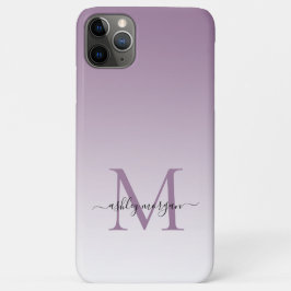 Eleganter Monogram Script Name Dusty Lavender Case-Mate iPhone Hülle