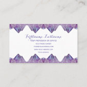 Eleganter monogramm-Amethyst-2-Ton-Violetti-Edelst Visitenkarte (Rückseite)