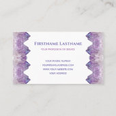 Eleganter monogramm-Amethyst-2-Ton-Violetti-Edelst Visitenkarte (Rückseite)