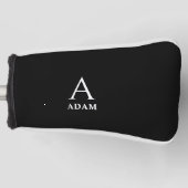 Eleganter monogramm Anfangsbuchstabe Name personal Golf Headcover (Vorderseite)