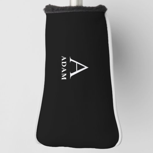 Eleganter monogramm Anfangsbuchstabe Name personal Golf Headcover (Rotieren 90)