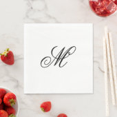 Eleganter Monogramm Anfangsbuchstabe Serviette (Beispiel)