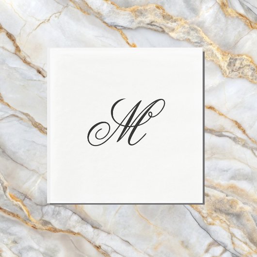 Eleganter Monogramm Anfangsbuchstabe Serviette