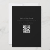 Eleganter Monogramm-Foto QR-Code Save The Date (Rückseite)