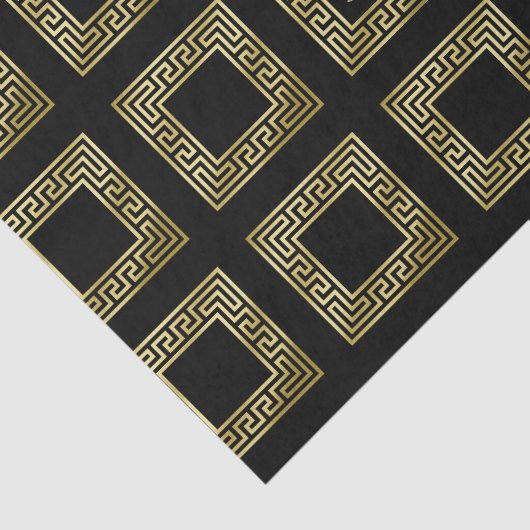 Eleganter Monogramm-GoldGlitzer-griechisches Seidenpapier (Ausschnitt)