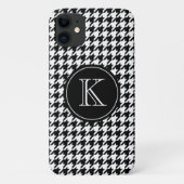 Eleganter Monogramm-Hahnentrittmustermuster iPhone Case-Mate iPhone Hülle (Rückseite)