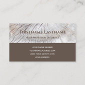 Eleganter, monogramm-Holz, zweifarbiger brauner Ti Visitenkarte (Rückseite)