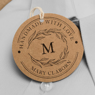 Eleganter Monogramm-Individuelle Name mit Liebe ha Gummistempel