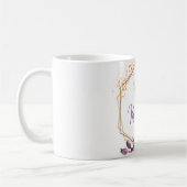 Eleganter Monogramm-Individuelle Name mit zwei Ton Kaffeetasse (Links)