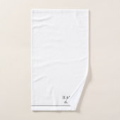 Eleganter Monogramm Name weiß Badhandtuch Set (Handtuch)