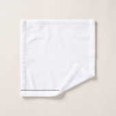 Eleganter Monogramm Name weiß Badhandtuch Set (Waschlappen)