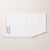 Eleganter Monogramm Name weiß Badhandtuch Set (Handtuch)