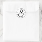 Eleganter monogramm S Circular Umschlag Aufkleber (Tasche)