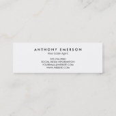 Eleganter Monogramm-Skript zeitgenössischer Hinter Mini Visitenkarte (Rückseite)