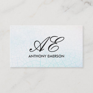 Eleganter Monogramm-Skript zeitgenössischer Hinter Visitenkarte