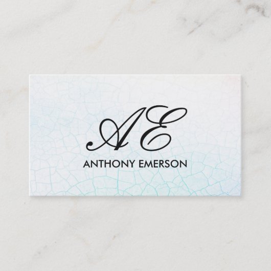 Eleganter Monogramm-Skript zeitgenössischer Hinter Visitenkarte (Vorderseite)