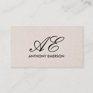 Eleganter Monogramm-Skript zeitgenössischer Hinter Visitenkarte