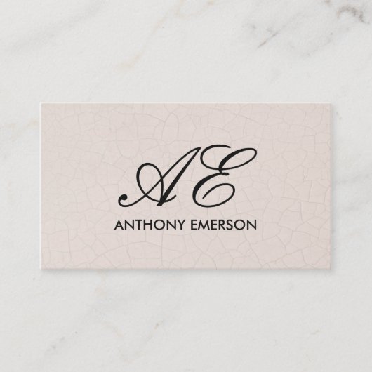 Eleganter Monogramm-Skript zeitgenössischer Hinter Visitenkarte (Vorderseite)