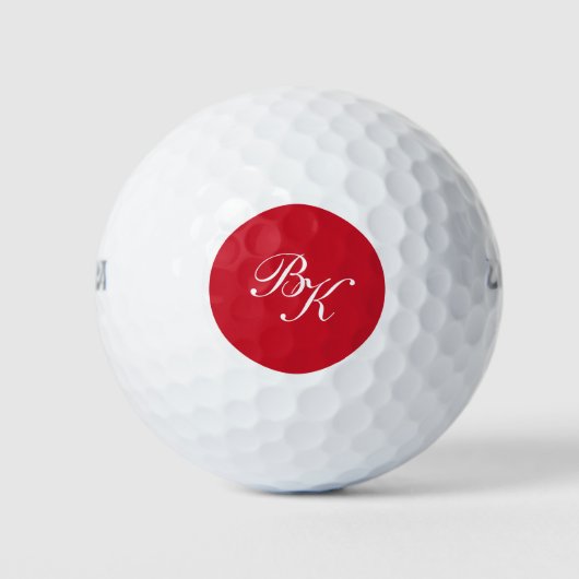Eleganter Monogramm-Stil Golfball (Vorderseite)