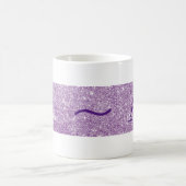 Eleganter Monogramm Typografie-Glitzer-Effekt Kaffeetasse (Mittel)