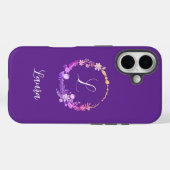 Eleganter Monogrammanfangsbuchstabe, kundenspezifi Case-Mate iPhone Hülle (Rückseite (Horizontal))