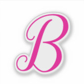 Eleganter Monogrammbuchstabe Ausschnitt Aufkleber (Vorderseite)