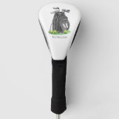 Eleganter monogrammierter Anfangsbuchstabe des Nam Golf Headcover (Vorderseite)
