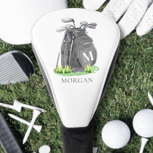 Eleganter monogrammierter Anfangsbuchstabe des Nam Golf Headcover