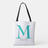 Eleganter Monogrammname Tasche (Rückseite)