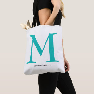 Eleganter Monogrammname Tasche