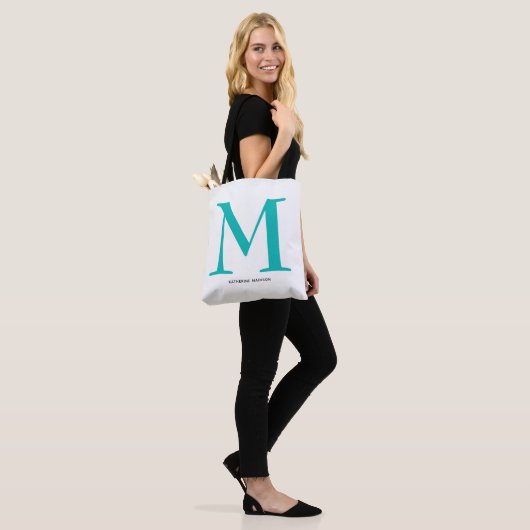 Eleganter Monogrammname Tasche (Am Model)