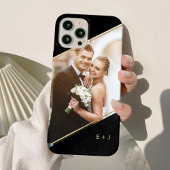 Eleganter, monogrammter Foto Custom iPhone Hülle