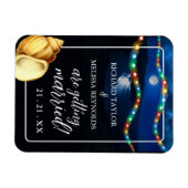 Eleganter Moonlit Beach Hochzeit Save the Date Magnet (Horizontal)