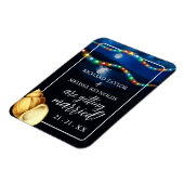 Eleganter Moonlit Beach Hochzeit Save the Date Magnet (Linke Seite)