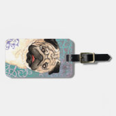 Eleganter Mops Gepäckanhänger (Vorderseite horizontal)