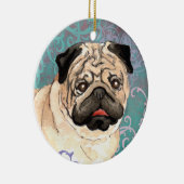 Eleganter Mops Keramikornament (Rechts)