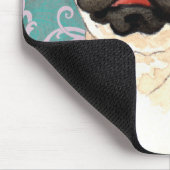 Eleganter Mops Mousepad (Ecke)
