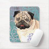 Eleganter Mops Mousepad (Mit Mouse)