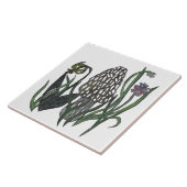 Eleganter Morchel-Pilz Trivet Fliese (Seite)