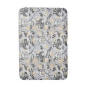 Eleganter Mosaik Schwarz-weiß Gold Tiger Lion Eagl Badematte (Vorderseite Vertikal)