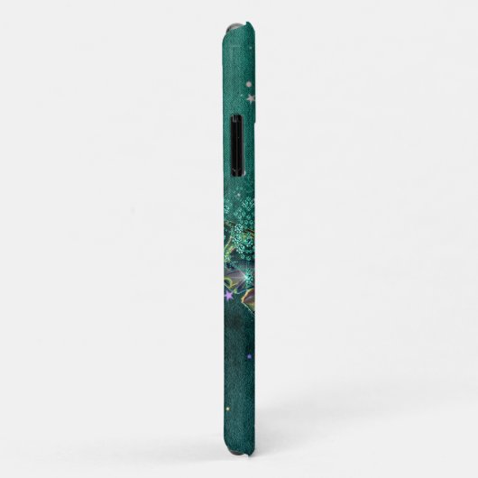 Eleganter Mottenmond Smaragdgrün Case-Mate iPhone Hülle (Hinten/Rechts)