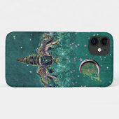 Eleganter Mottenmond Smaragdgrün Case-Mate iPhone Hülle (Rückseite (Horizontal))