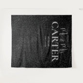 Eleganter Mr. und Mrs. Black Leopard Wedding Backd Wandteppich (Vorderseite (Horizontal))