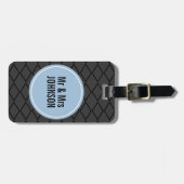 Eleganter Mr. und Mrs. Reisegepäck für Paare Gepäckanhänger (Vorderseite horizontal)